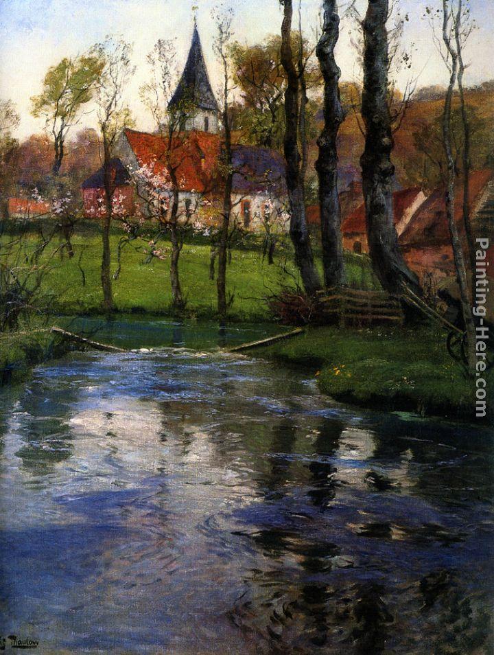 Fritz Thaulow The Old Church by the River